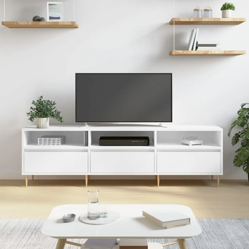 Pannello TV Bianco 150 cm vidaXL | Mobile TV Legno Essenziale
