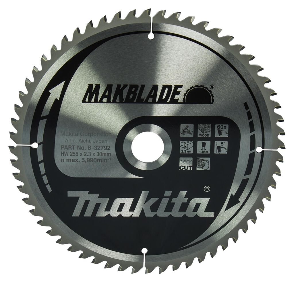 Makita B-32792 Kreissägeblatt TCT 255 x 30 mm 60T Holz