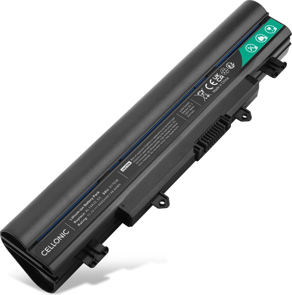 CELLONIC 1x Akku für Notebook Kompatibel mit Acer Aspire E15, Aspire E5-571, Aspire E14, Aspire E5 AL14A32 - (4400mAh, 11.1V)