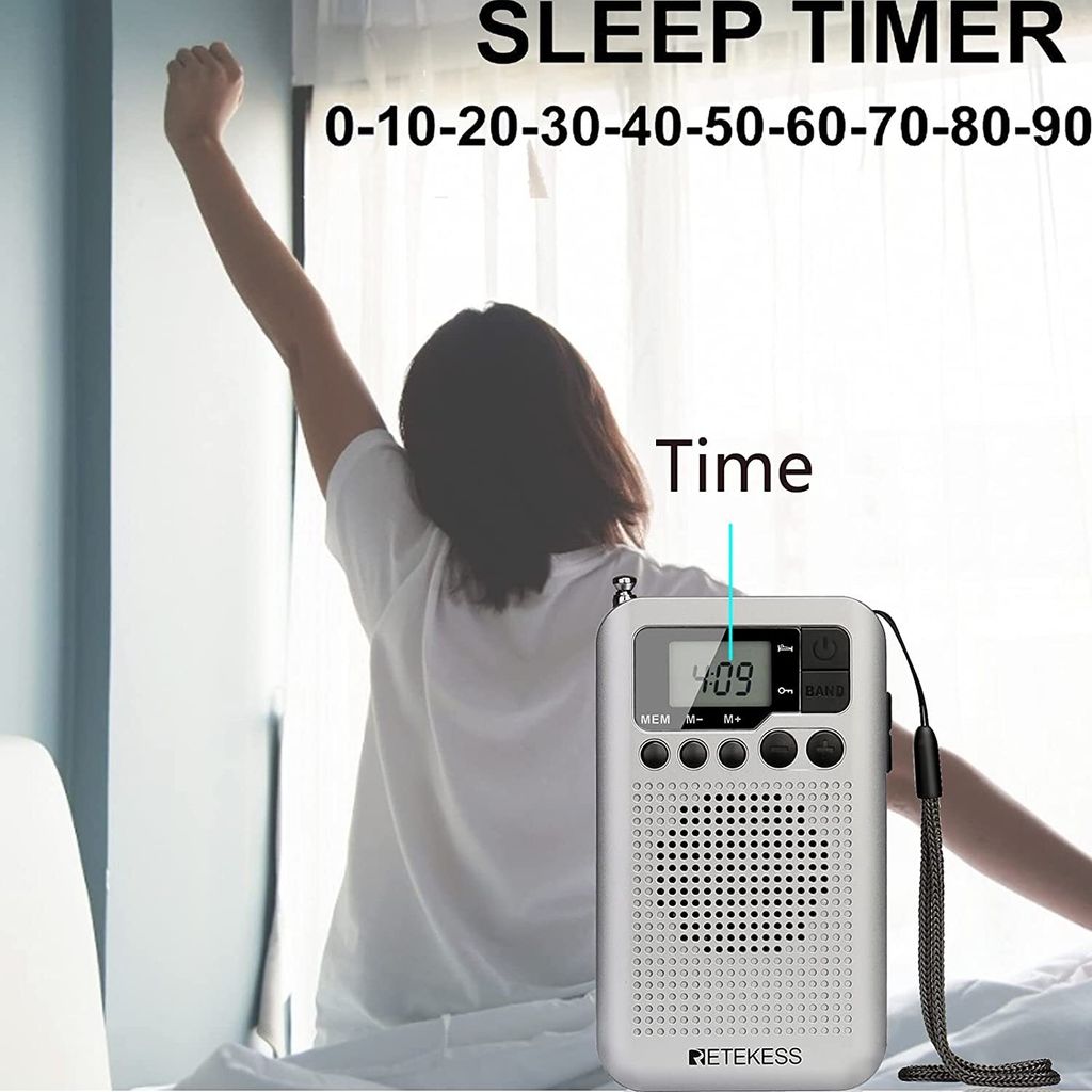 Retekess TR106 Mini rádio, FM FM AM rádio na batérie, malé Obrázok produktu 3