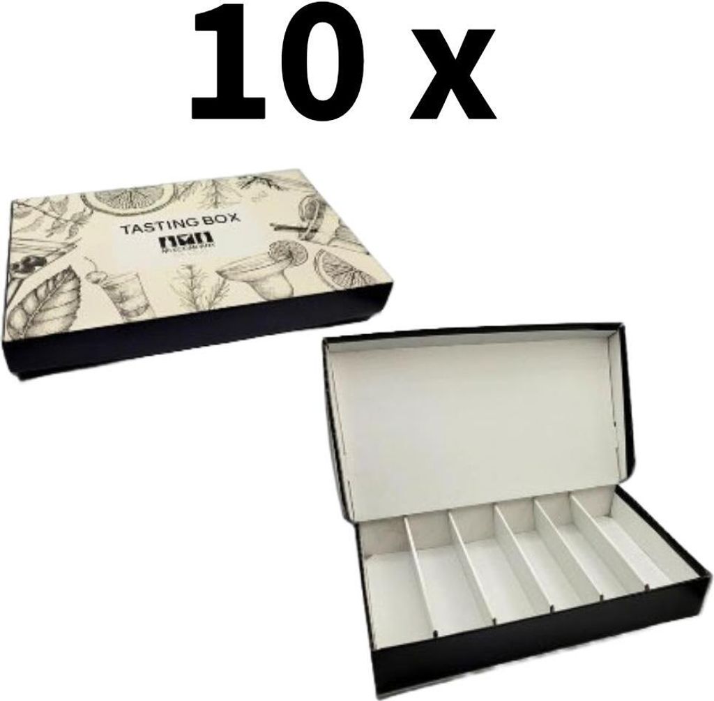 Tasting Box 10er-Set mit 6 Fächern zum Befüllen 10x Tasting Box - Ohne Inhalt