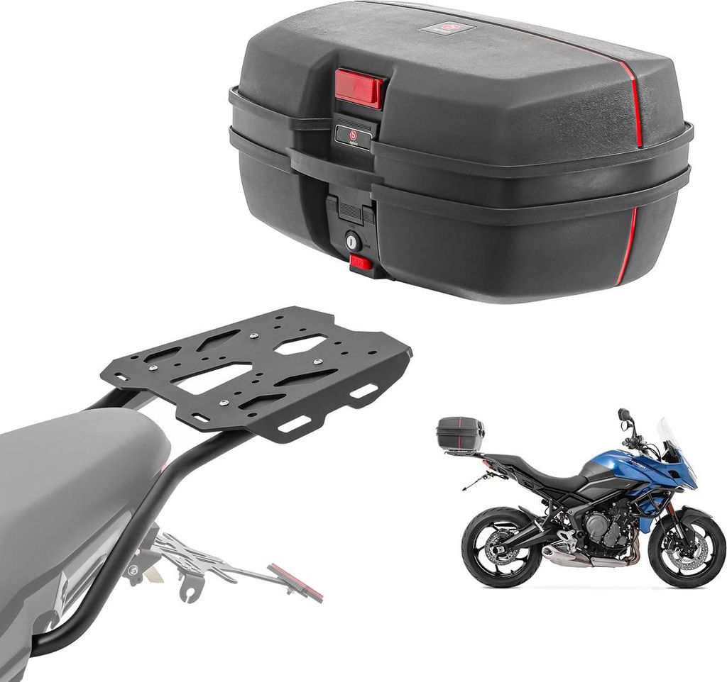 Set Topcase + Gepäckbrücke passend für Triumph Tiger Sport 660 22-25 #