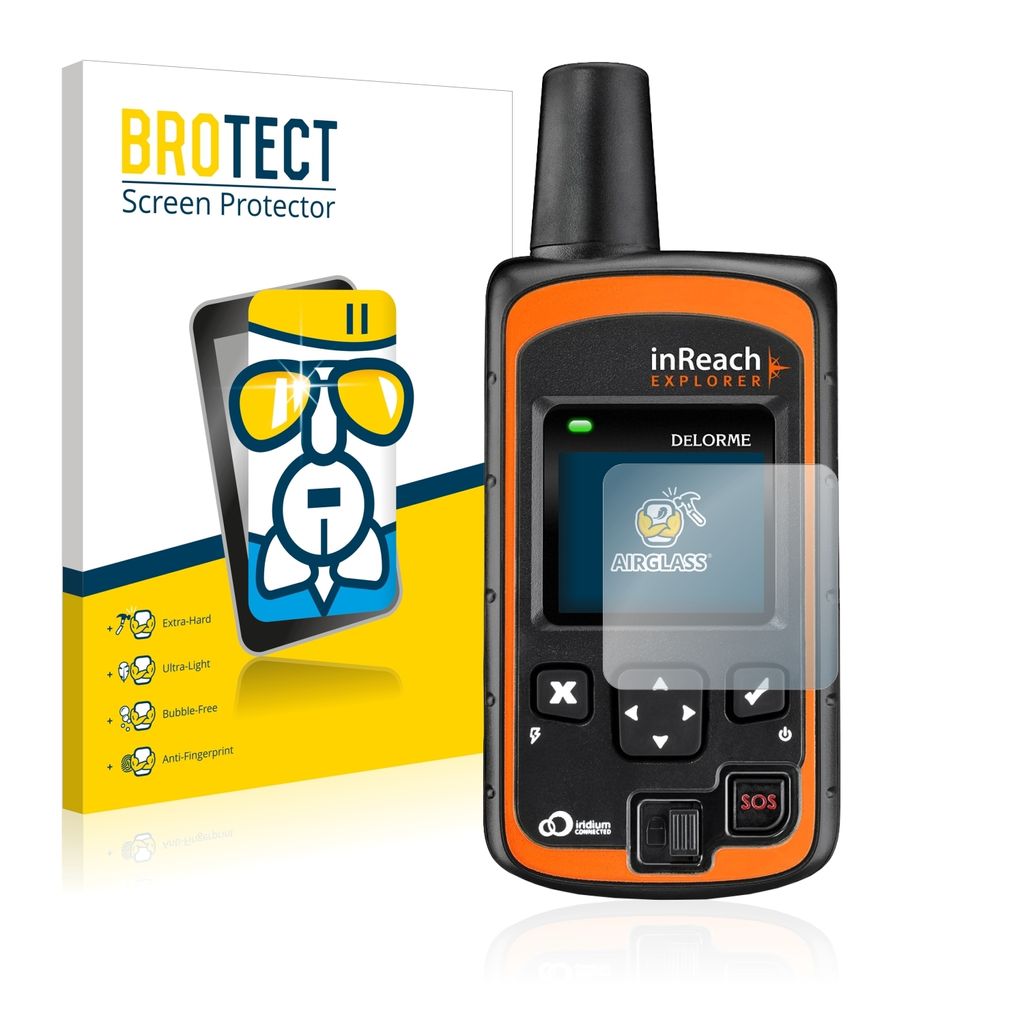 BROTECT Schutzglas für DeLorme inReach Explorer Schutzfolie Panzer Folie Glas Display Schutz klar
