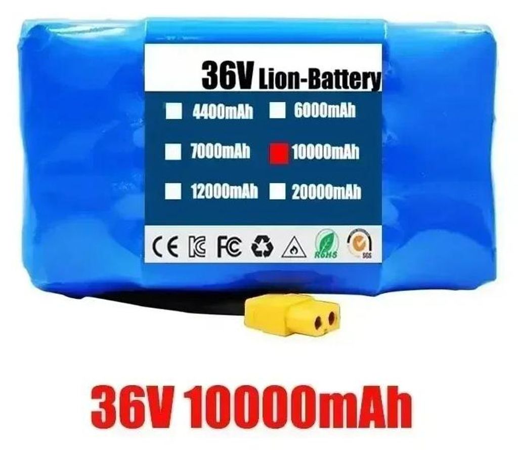 36V 10000mAh Lithium-Ionen-Akku - Akku-Pack 10S2P - Für Self-Balancing E-Scooter, Hoverboard und Einrad