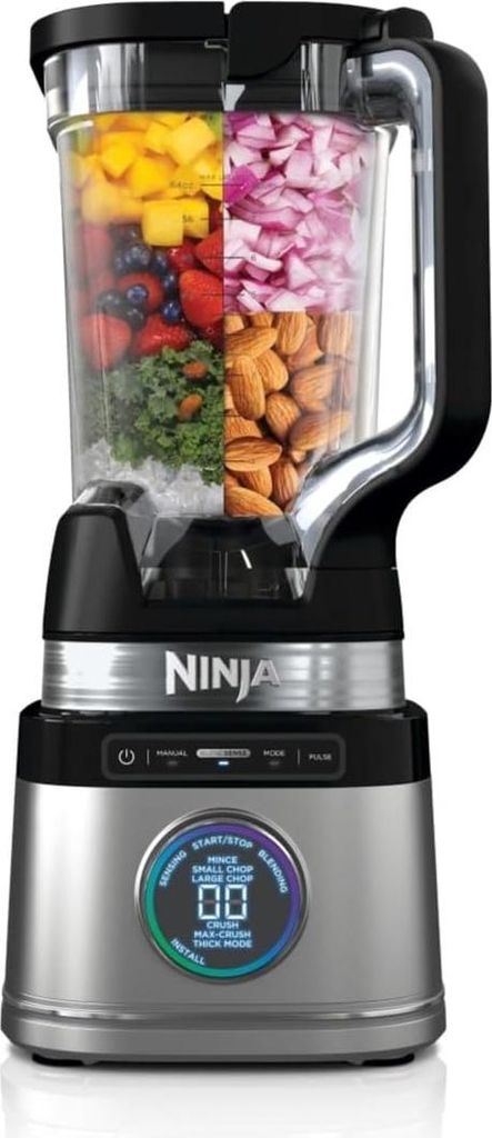 Ninja Detect Power Mixer Pro / Blender Smoothie Maker, 1200 W, 2 L Krug (1,9 max. Fassungsvermögen), kraftvoller für Smoothies, Hacken von Gemüse &
