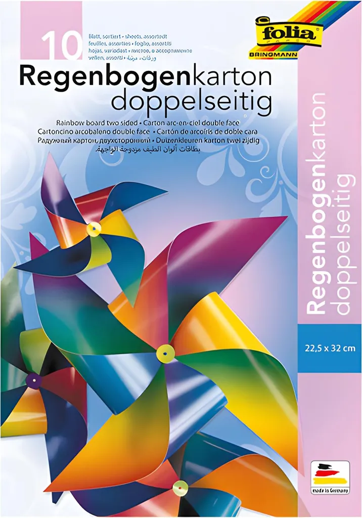 Protégez vos documents A4 avec la chemise rigide folia 775 arc-en-ciel