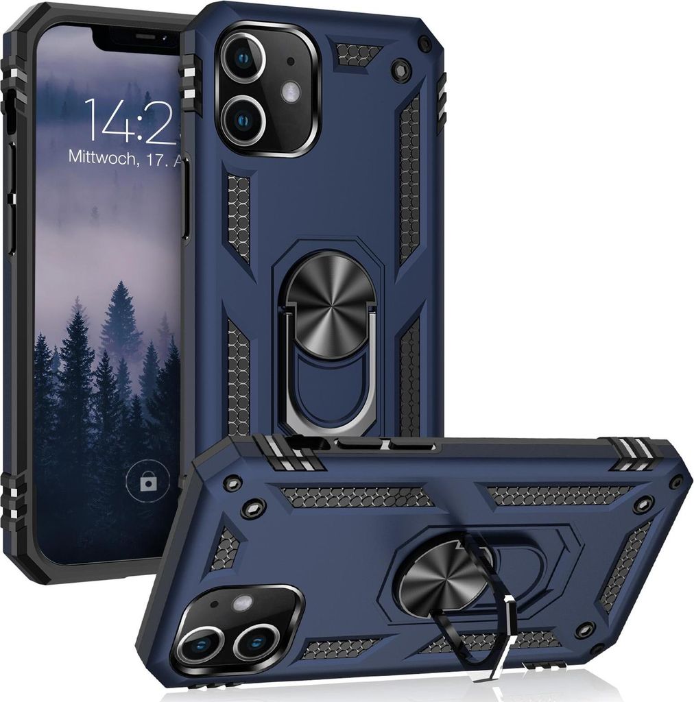 Armor Outdoor Handyhülle für Apple iPhone 12 Handy Panzer Case Cover Schutzhülle Farbe: Blau