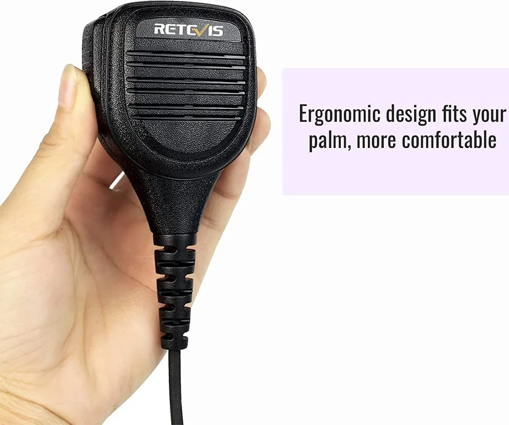 Microfono Esterno Retevis 2 Pin per Walkie Talkie RT24 RT27 RT618 - 4