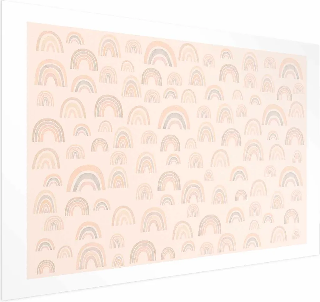 Poster Arcobaleni a pastello 90x60 cm senza cornice con margine