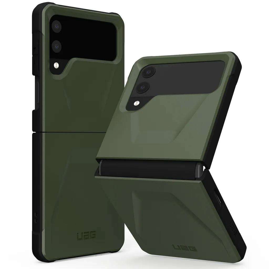 Coque Samsung Galaxy Z Flip 4 - UAG Hard Case en Plastique Vert Forêt