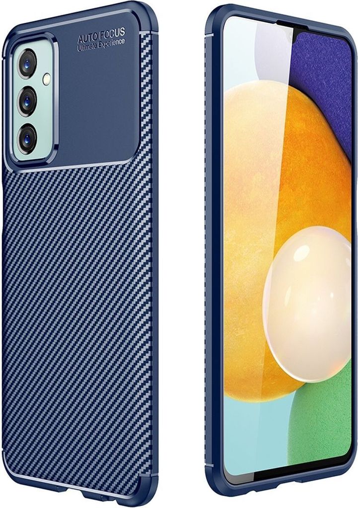 Mobigear Racing Samsung Galaxy M23 Hülle Flexibles TPU Backcover - Blau