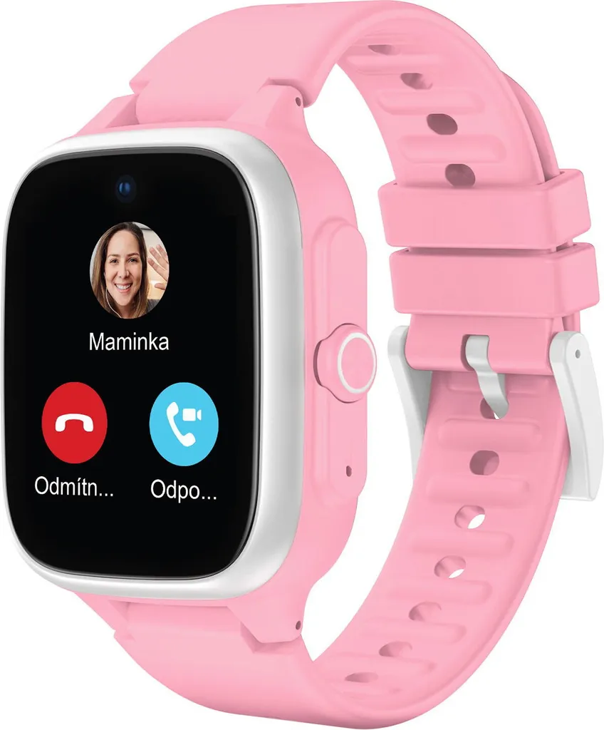 Montre GPS enfant LAMAX WatchY4 Play Rose avec bouton d'alerte SOS