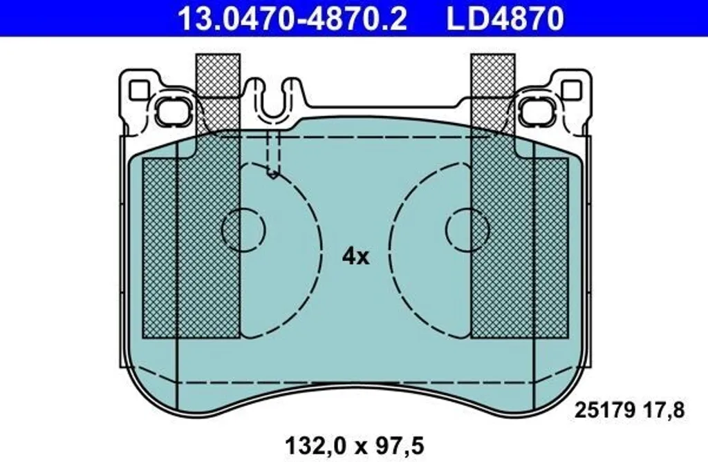 Plaquettes de frein ATE 13.0470-4870.2 pour Classe S W222