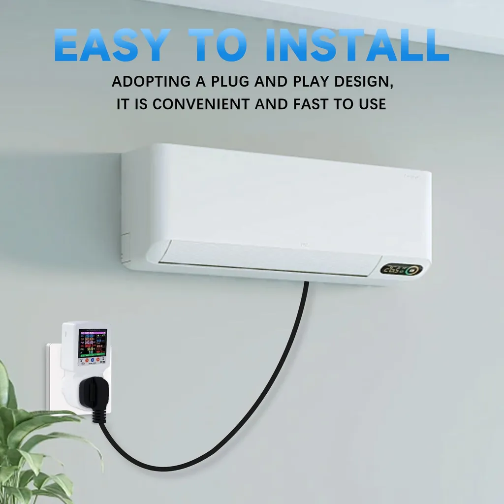 Prise Smart Power avec écran LCD de contrôle et protection surcharge