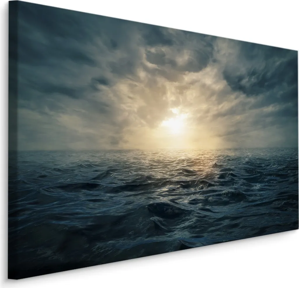 Carta da Parati Effetto Tela 100x70 cm XXL - Mare al Tramonto Moderna