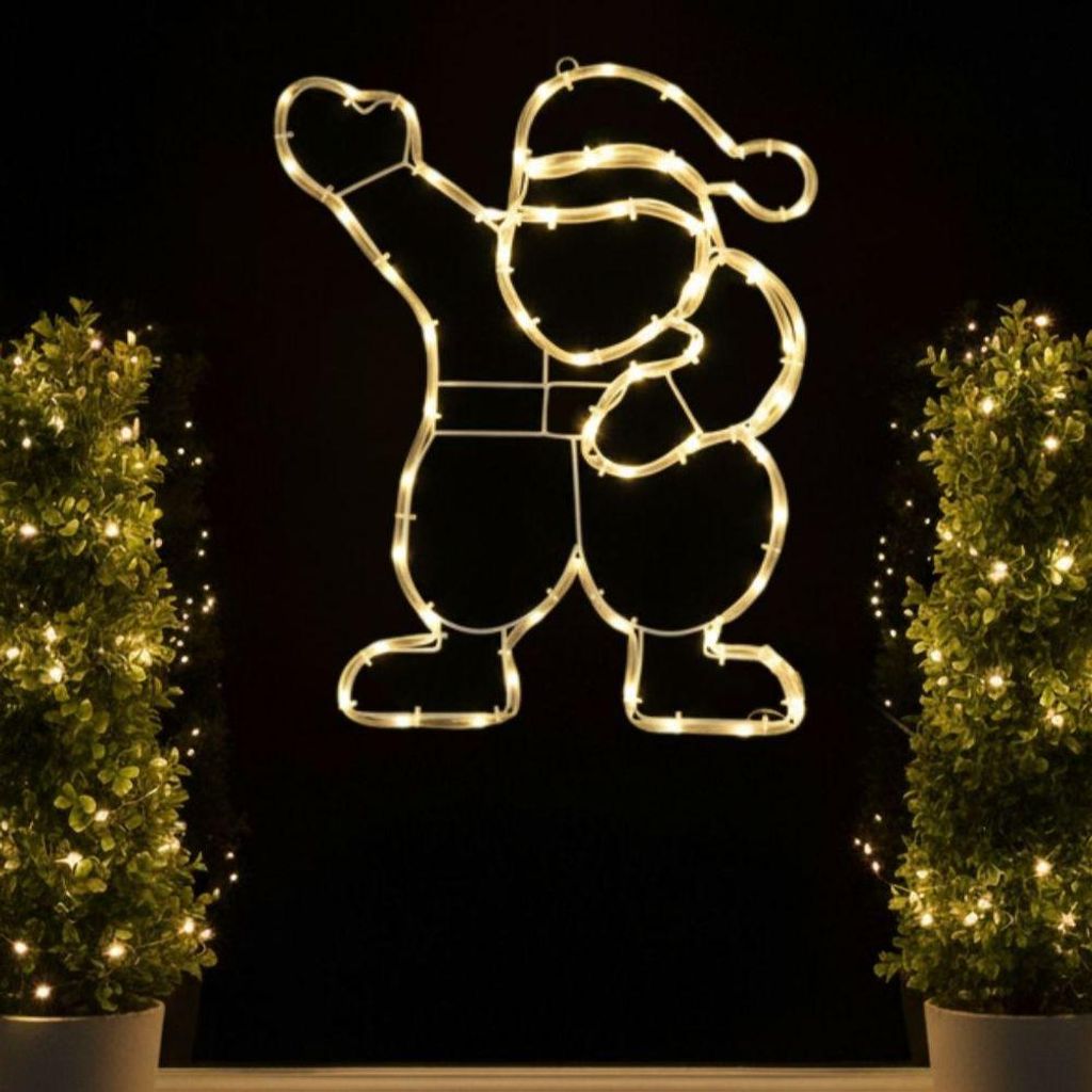 LED Fensterdeko Weihnachten mit Timer und Batterie Fensterbilder beleuchtet Weihnachtsdeko innen Deko Fenster Silhouette Beleuchtetes Fensterbild