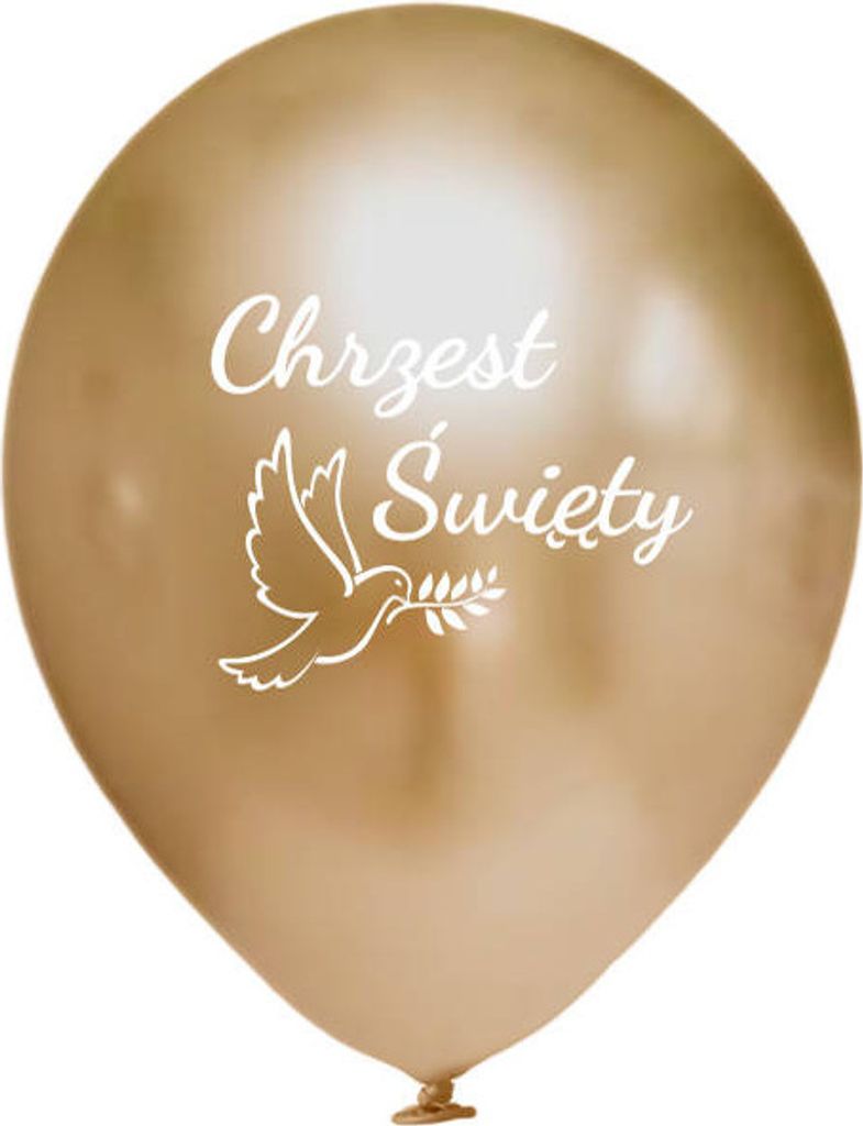 Luftballons zur Heiligen Taufe, Goldchrom, 30 cm, 50 Stück.