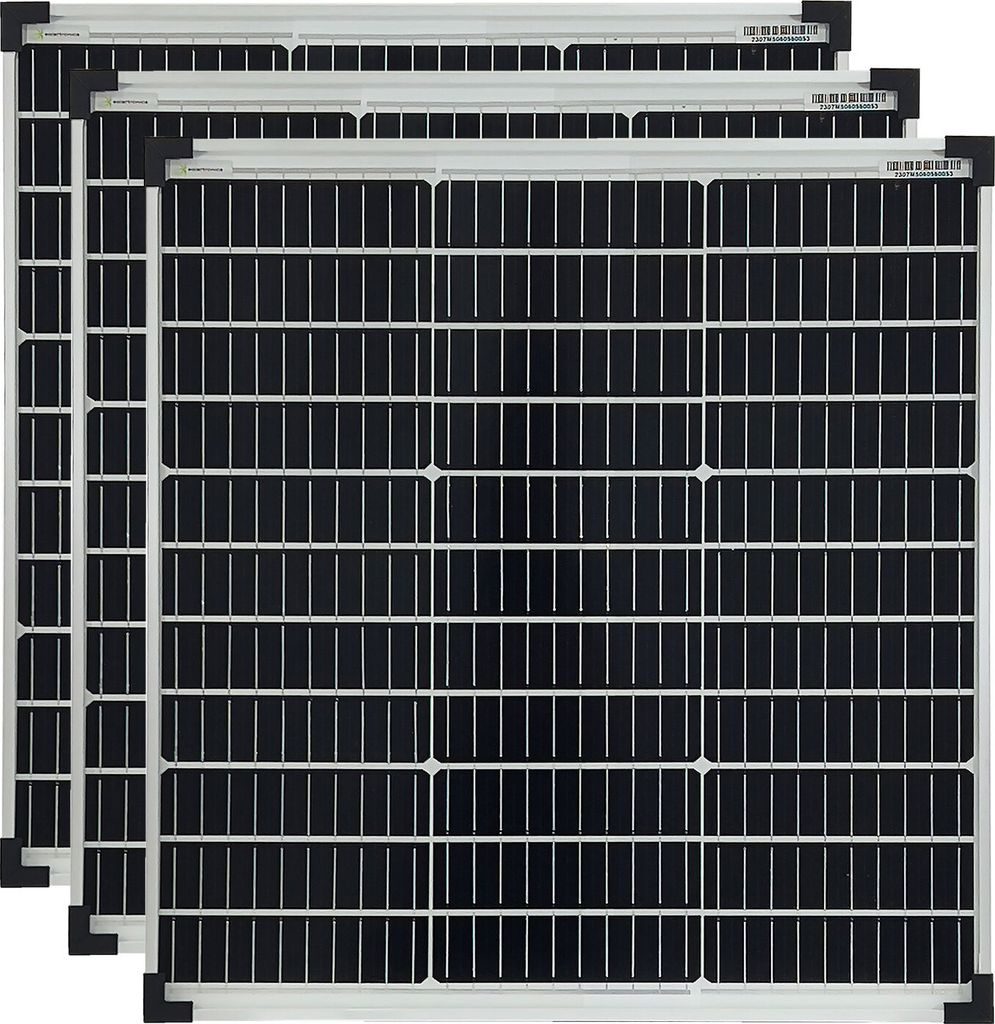 3x 60 Watt monokristallin Solarmodule Solarpanel Wohnmobil Garten Camping