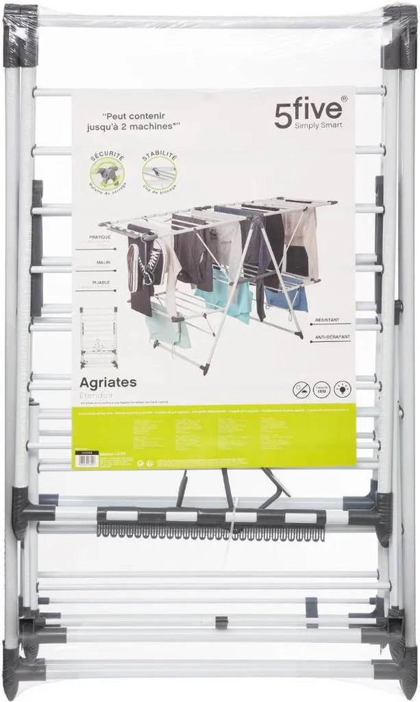 Séchoir à linge pliable Agriates 24 m 5five simply smart anthracite