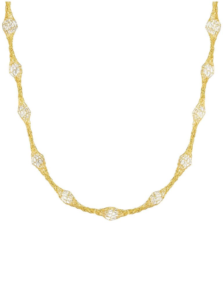 Julie Julsen Kette 925/- Sterling Silber 43cm gold Zirkonia Produktbild 