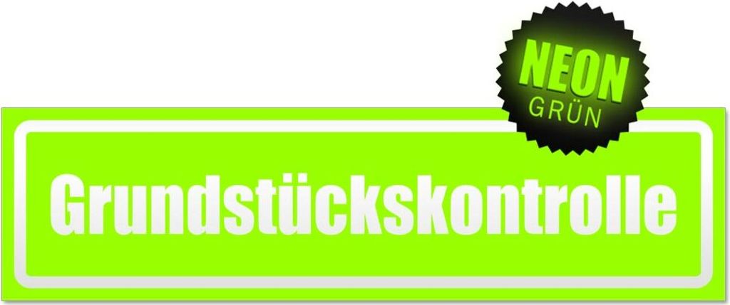 Grundstückskontrolle invertiert Magnetschild Schild magnetisch
