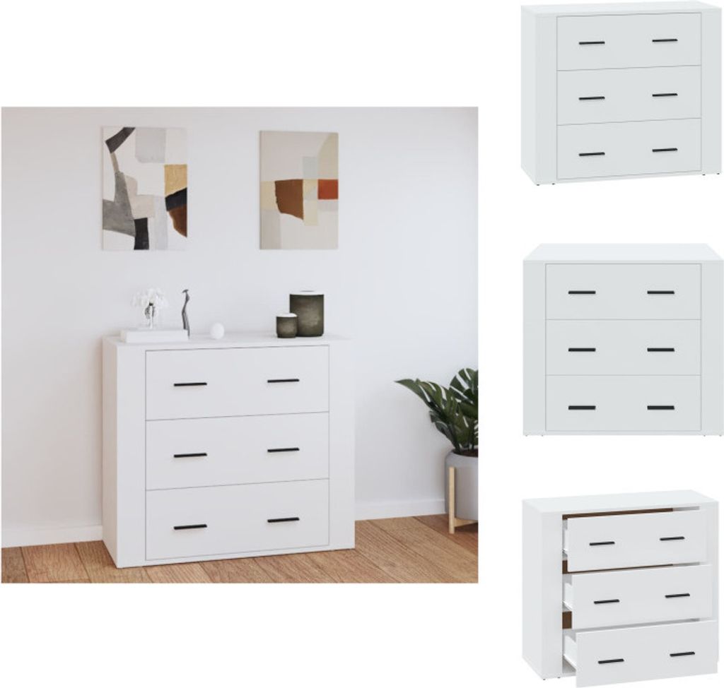 vidaXL Sideboard Weiß 80x33x70 cm Holzwerkstoff - Sideboards