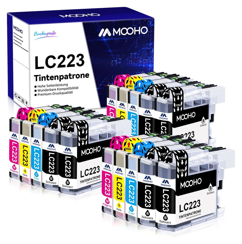15PK Druckerpatronen LC223 XL kompatible für Brother MFC Produktbild 
