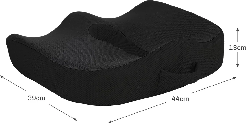 Fortuna Lai Coussin orthopédique en mousse à mémoire de forme noir
