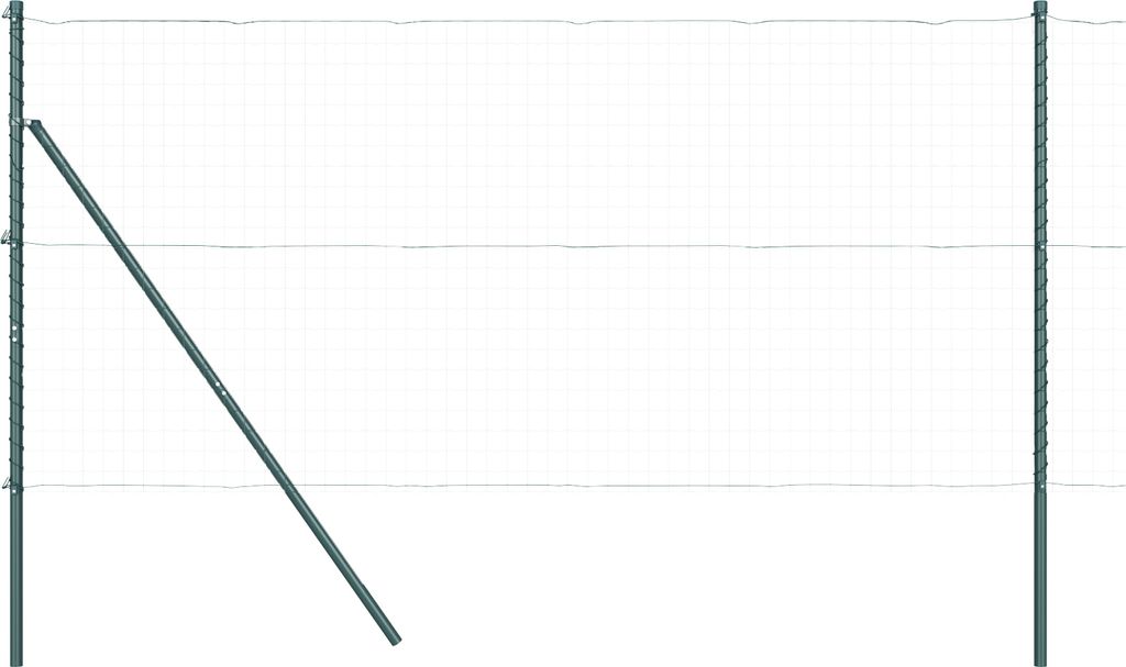 2025 Moderne Zaunpfosten 7 Stück Grün Ø32 mm 190 cm Verzinkter Stahl - Zaunzubehör Hommie34171