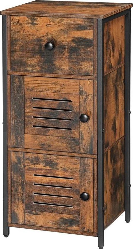 Beistellschrank, kleiner Küchenschrank, Kommodenschränke, Flurschrank, Kommode, mit Schublade und verstellbarem Regal, Wohnzimmer, Schlafzimmer, ...