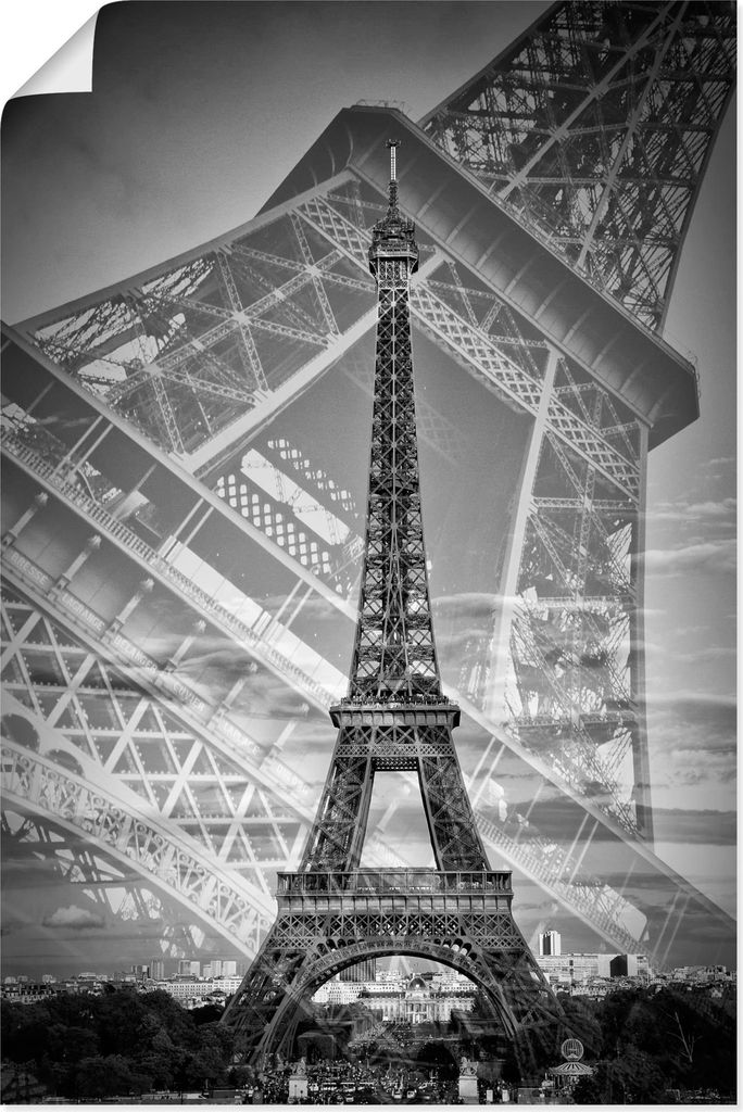 ARTland Poster Der doppelte Eiffelturm II Größe: 80x120 cm