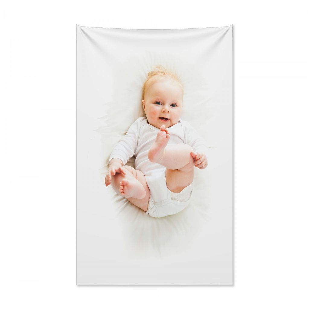 Abakuhaus Baby Wandteppich und Tagesdecke, Schöne Baby Füße aus Weiches Mikrofaser Stoff Kein Verblassen Klare Farben Waschbar, 140 x 230 cm, Bl...