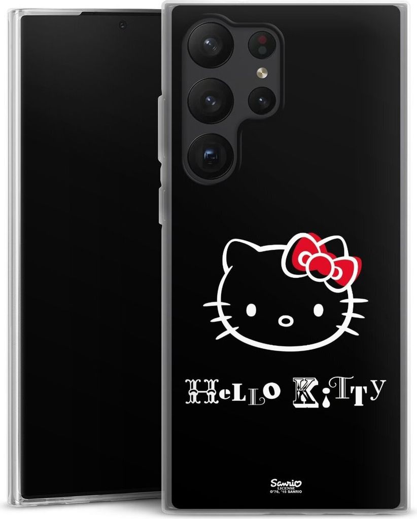 DeinDesign Slim Hülle für Samsung Galaxy S23 Ultra Silikon Case Ultra Dünn Handyhülle Fanartikel Hello Kitty Kawaii