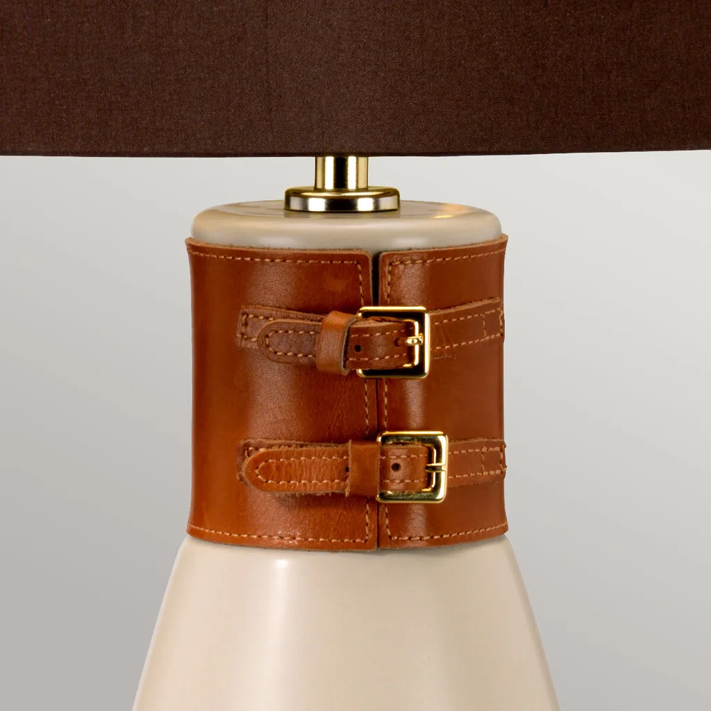 Lampe de table Hammersmith Elstead E27 céramique marron et gris 71cm - 3