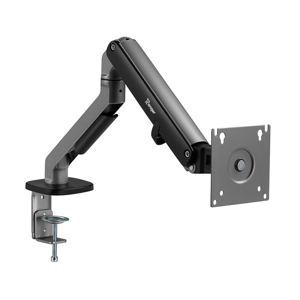 Ranqer Monitorhalterung 17-32 Zoll Bildschirme, VESA 75 & 100 mm, Monitor Stand, Monitor Arm, Höhenverstellbar, 360° Rotation, Schwenk-, Neigbar,...
