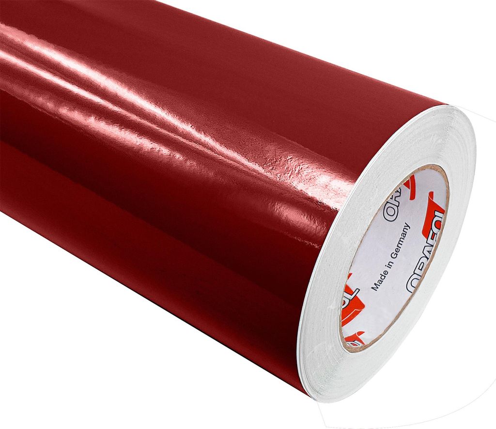 DecoMeister Möbelfolie selbstklebend 100x50 cm - Burgundrot Hochglanz - Einfarbig Klebefolie für Möbel - Klebefolie Möbel für einfache Anwendu...