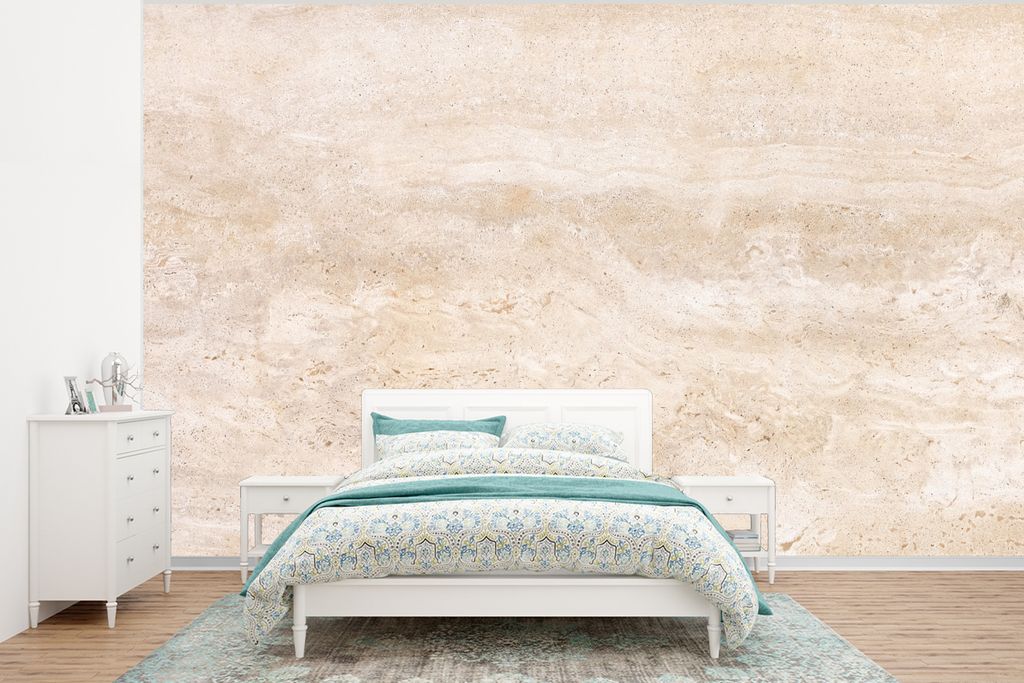 MuchoWow Fototapete für Wohnzimmer oder Schlafzimmer Wandtapete Vinyl Motivtapete Marmor - Steine - Sand - Textur - 295x220 cm - Wand Tapete