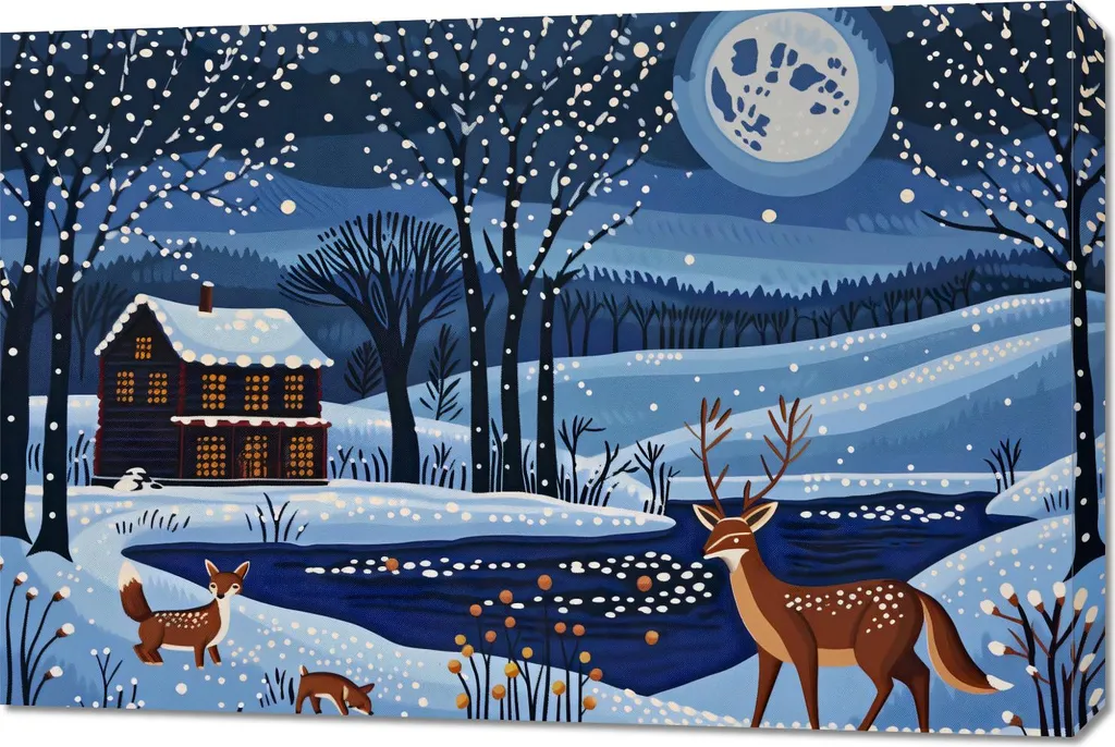 Décoration Murale Image 90x60 cm L'hiver approche pour Salon Chic