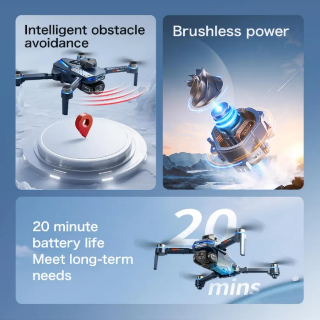 Drone Moteur Sans Balais 4K avec Évitement d'Obstacles et Écran LCD - 7