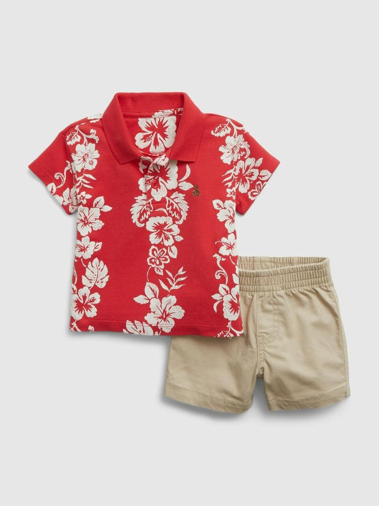 GAP Baby-Outfit: Polohemd und Shorts 0-3M