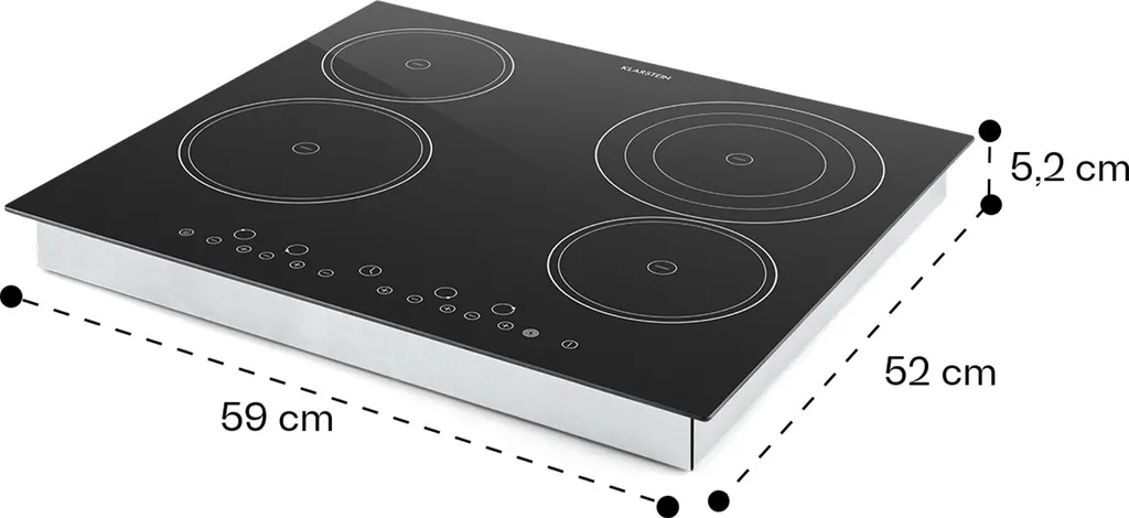 Plaque de Cuisson Vitrocéramique 6500W Inox : Cuisson Rapide et Propre - 9