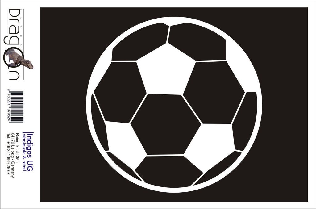 Aufkleber / Autoaufkleber - JDM / Die cut / Auto / OEM - Fußball 120x120mm rot - Heckscheibe / Heckscheibenaufkleber