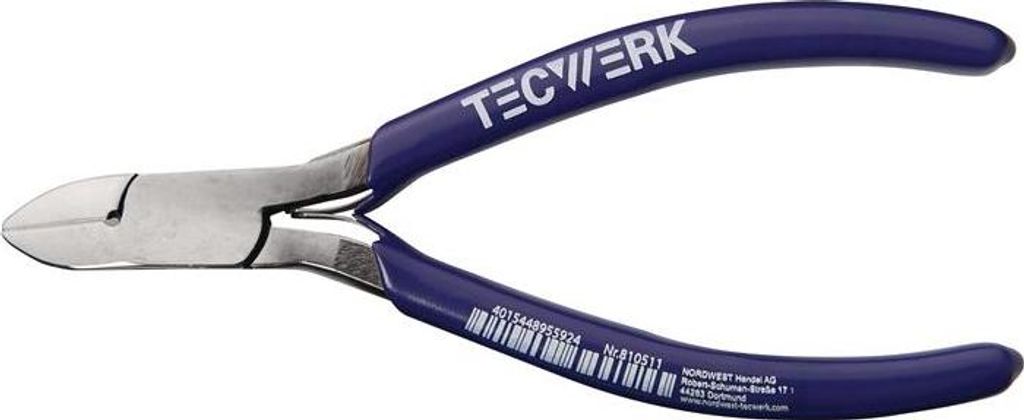 Tecwerk Elektronik-Seitenschneider Länge 115 mm rund - 1 Stk.