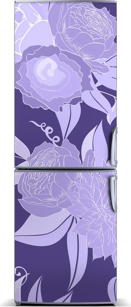 Tulup Kühlschrankdekoration - Magnetmatte - 70 cm x 190 cm - Magnet auf dem Kühlschrank - Blumenmuster