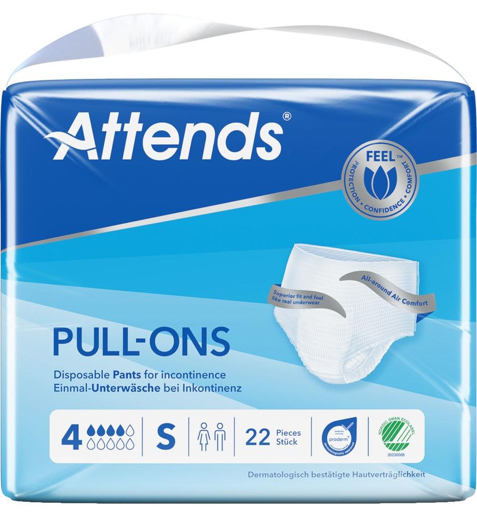 Attends Pull-Ons, Größe S, 4er-Pack (22 Stück) Produktbild 