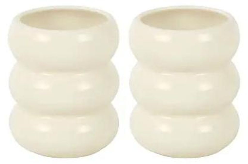 Korrektur:Bubble - Keramiktassen - Beige - 400 ml - Set von 2 - Handgefertigt