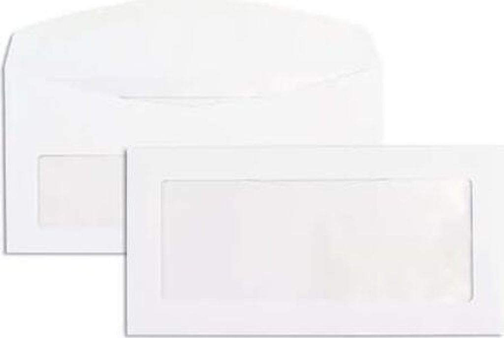 Werbefensterhüllen DIN C6/5 100g/qm gummiert Sonderfenster VE=500 Stück.