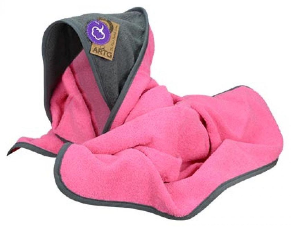 A&R 032.50 | Baby Hooded Towel / 75 x 75 cm - Farbe: Pink/Graphite/Graphite - Größe: 75 x 75 cm
