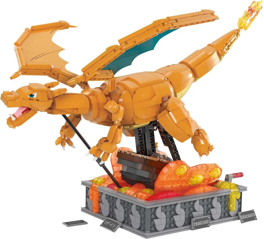 Jeu de construction Pokémon Glurak MEGA Motion idéal pour l'exposition - 7