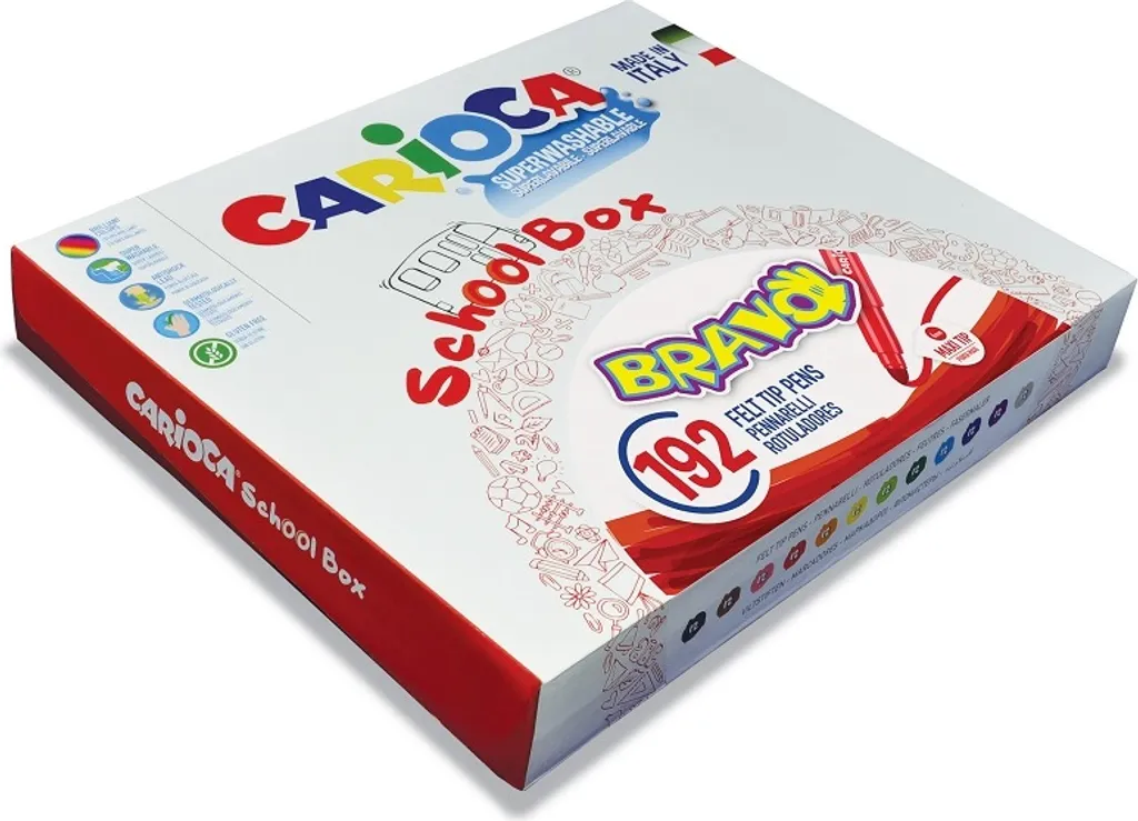 Offerta CARIOCA Bravo 192 pz - Pennarelli Maxi Punta per Comunità